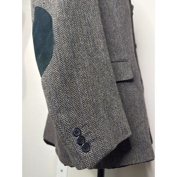 VTG Oleg Cassini Men 100 Wool Tweed Single Breasted Blazer Brown Ukraine 46R - Picture 4 of 12